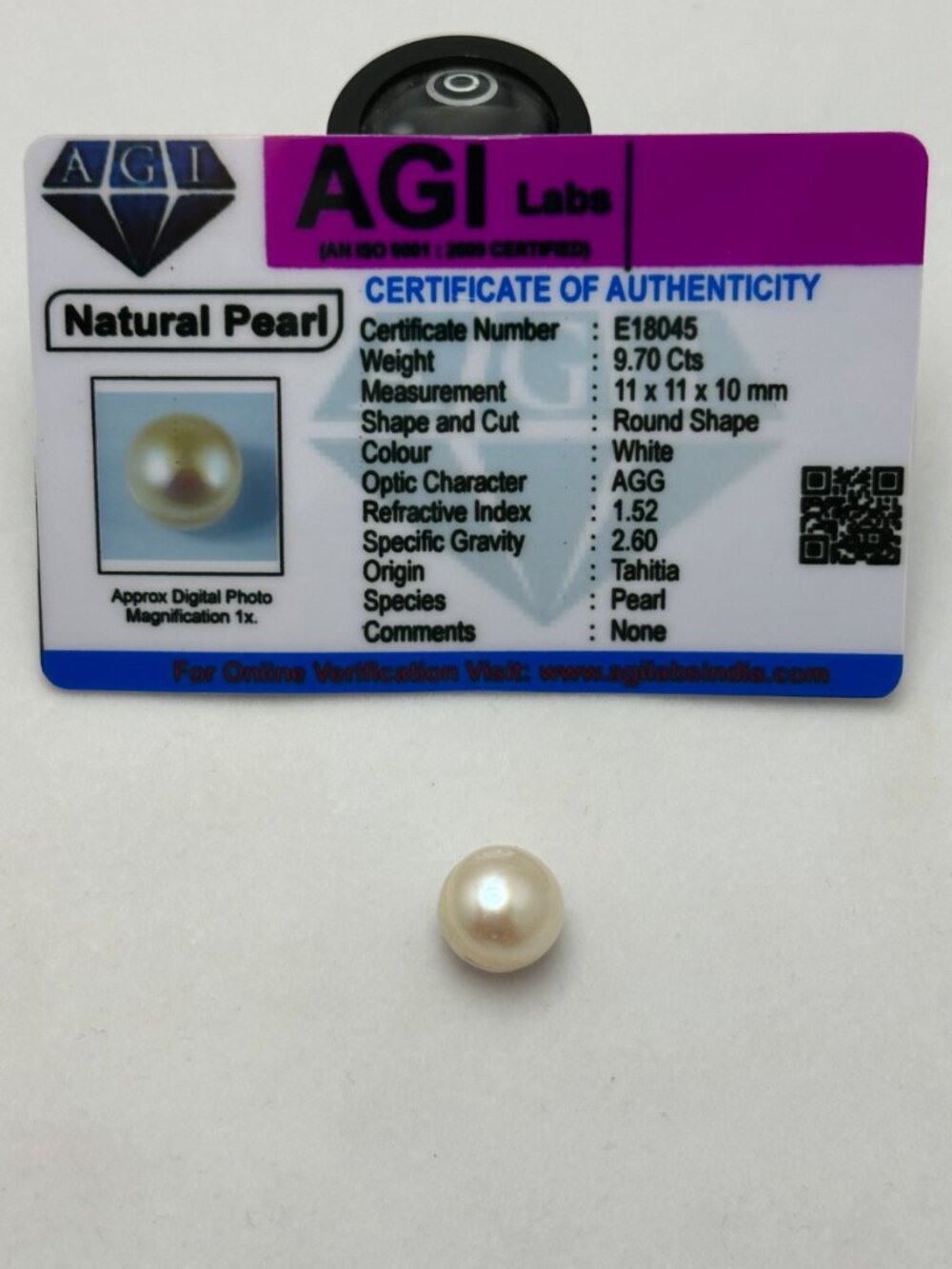 Certified Natural Pearl